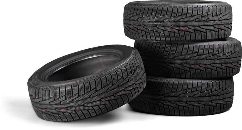 Cut Out Stack of Tires